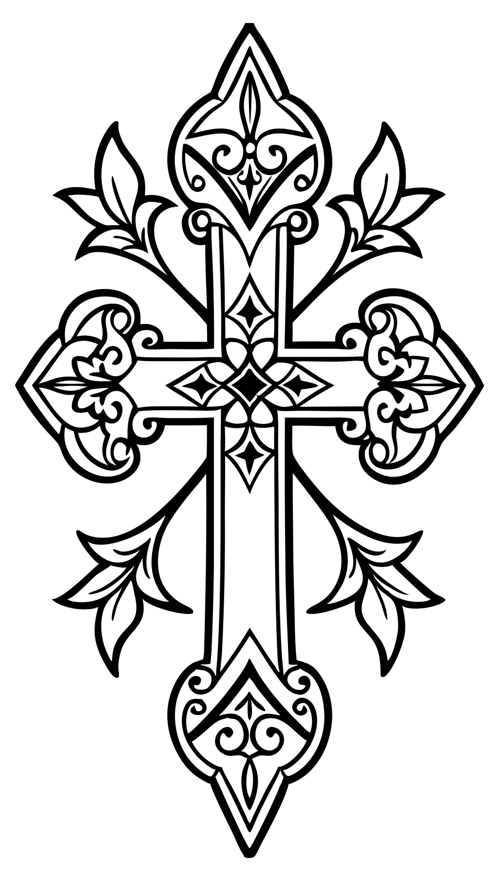 coloring pages cross